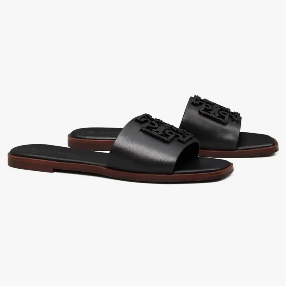Tory Burch Black Ines Sandals - Picture 4 of 7